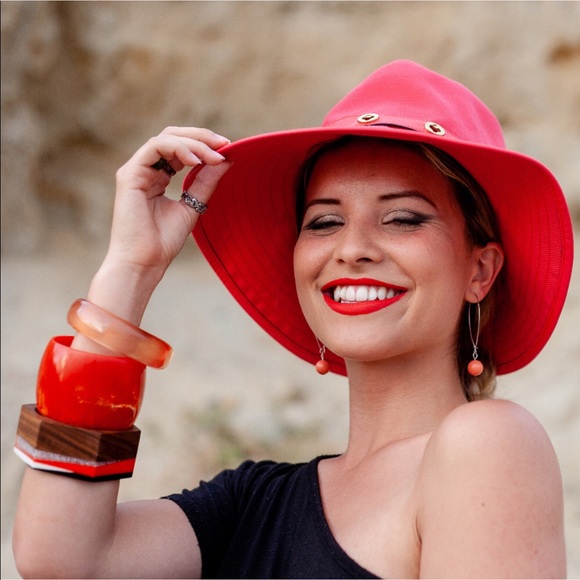 HANDMADE Mars Vintage Repr Mod Lucite Bangle/Cuff! - Picture 8 of 8